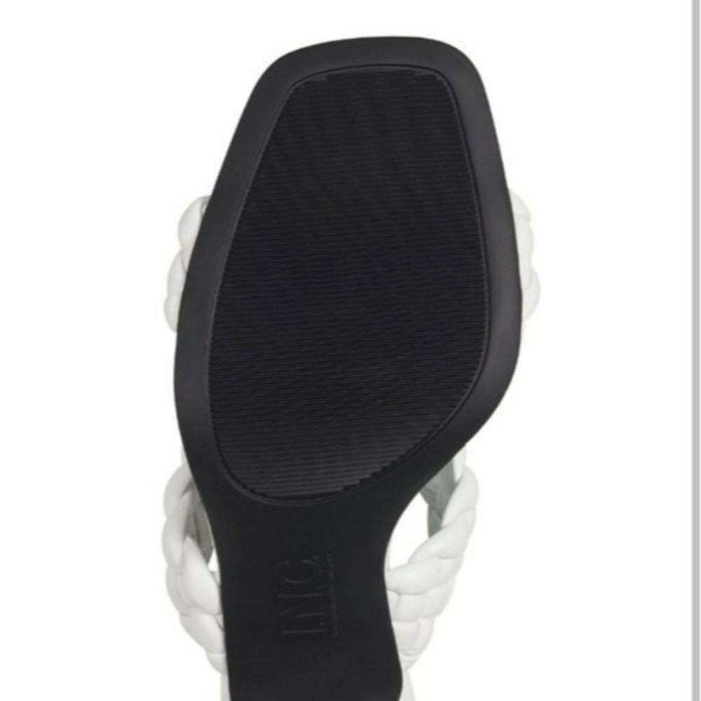INC International Concepts Lyra Braided Sandals White -8.5 - Picture 5 of 9